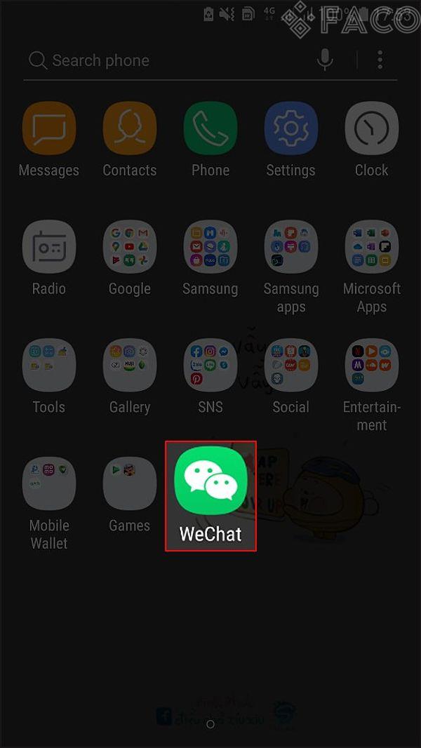 Mở ứng dụng WeChat