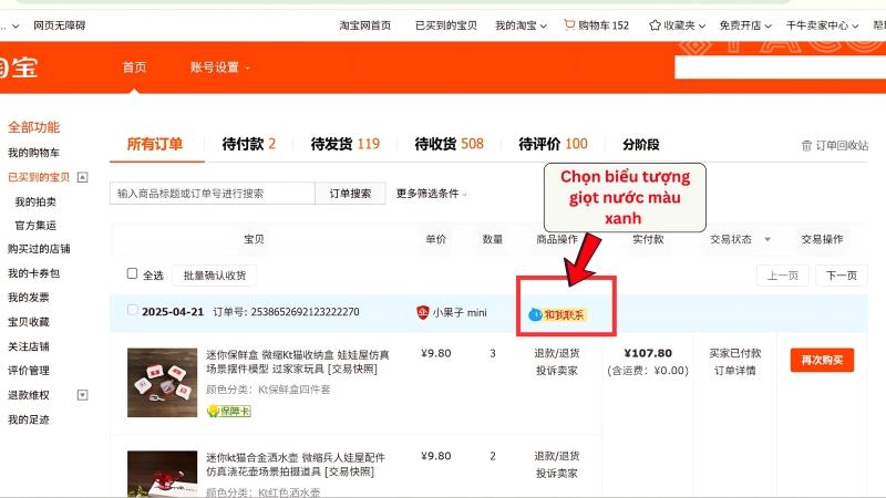 Chọn biểu tượng giọt nước