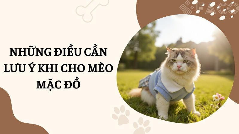 Những điều cần lưu ý khi cho mèo mặc đồ