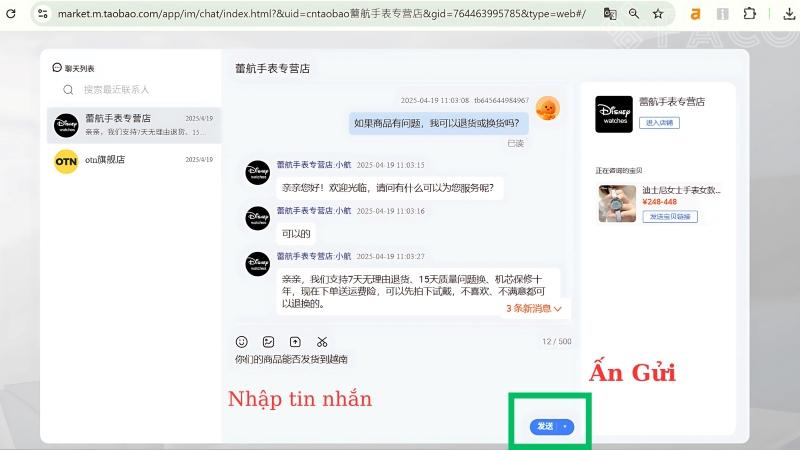 Soạn tin nhắn và gửi