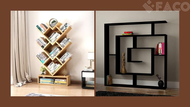 Tổng hợp các mẫu kệ sách Trung Quốc phù hợp với mọi không gian Kệ sách hình học độc đáo