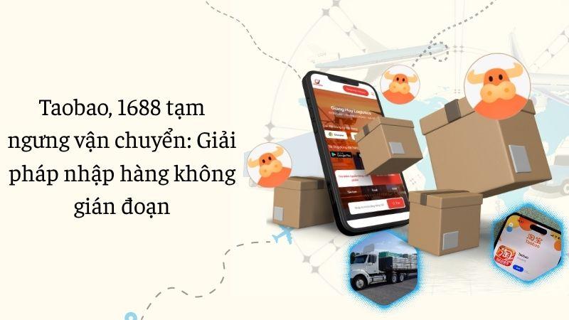 Taobao và 1688 tạm dừng vận chuyển về Việt Nam: Giải pháp nhập hàng không gián đoạn 