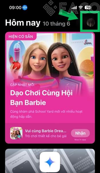Chọn biểu tượng cá nhân 