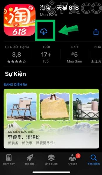 Tải Taobao về điện thoại iPhone