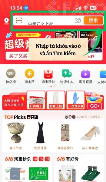 Tìm kiếm sản phẩm theo từ khóa 