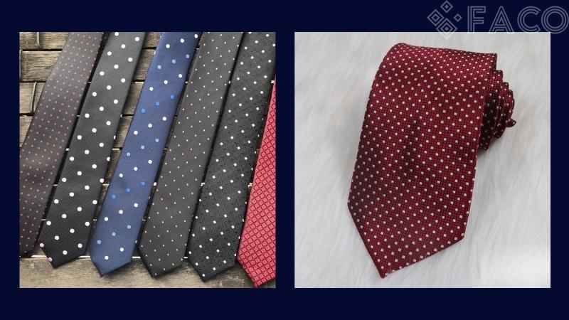 Cà vạt Trung Quốc chấm bi