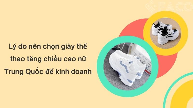 Lý do nên chọn giày thể thao tăng chiều cao nữ Trung Quốc để kinh doanh