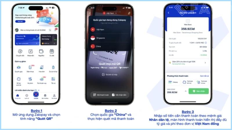 Cách quét mã QR khi thanh toán trên ZaloPay tại Trung Quốc 