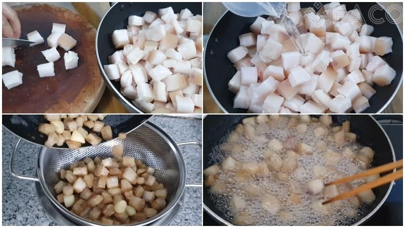 Hướng dẫn các bước làm tóp mỡ mắm tỏi