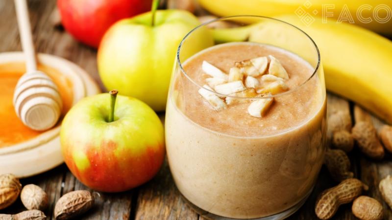 Chuối kết hợp với bơ đậu phộng 