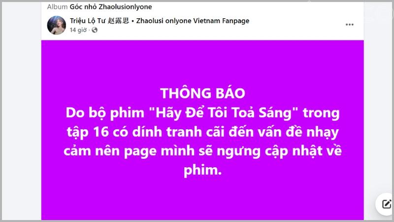 Tất cả các page, đơn vị bản quyền đồng loạt gỡ phim và dừng tuyên truyền 