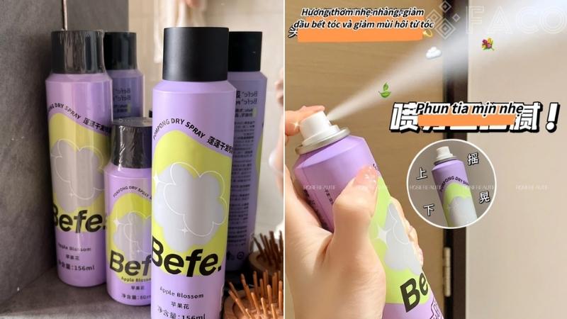 Dầu gội khô Trung Quốc Befe