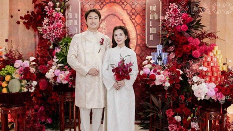 Lễ ăn hỏi Đình Tú Ngọc Huyền: Cặp đôi phim giờ vàng gây sốt mạng xã hội
